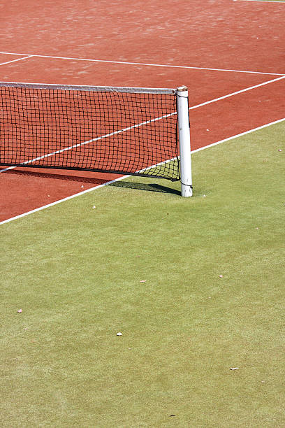 cancha de tenis - tennis baseline fun sports and fitness fotografías e imágenes de stock