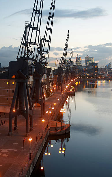 istock London Dockland scene at sunset 182847592