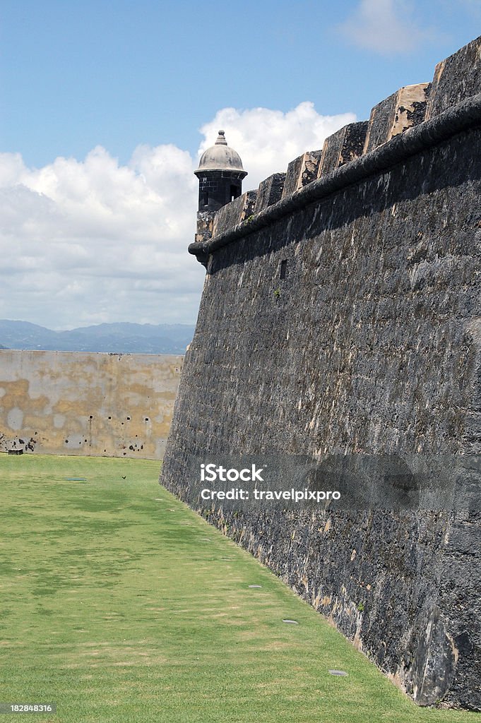 San Juan em Porto Rico El Morro & Turret parede - Royalty-free Antigo Foto de stock