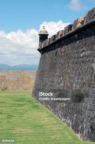 San Juan Em Porto Rico El Morro Turret Parede - Fotografias de stock e mais imagens de Antigo - Antigo, Arquitetura, Bairro Antigo