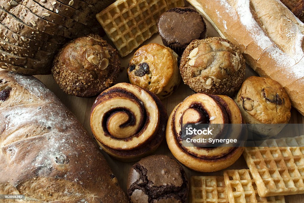Fundo de pão - Foto de stock de Muffin Chocolate Chip royalty-free