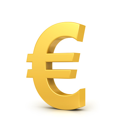 Golden euro sign