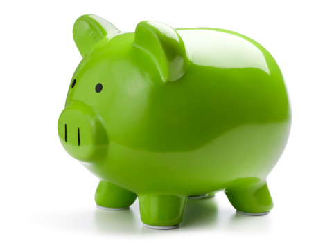 This is a three quarter view of a green piggy bank isolated on a white background. There is a clipping path included with this photo if you want to isolate it from the drop shadow.Click on the links below to view lightboxes.