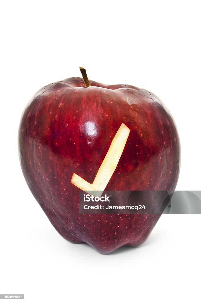 Apfel mit Häkchen - Lizenzfrei Apfel Stock-Foto