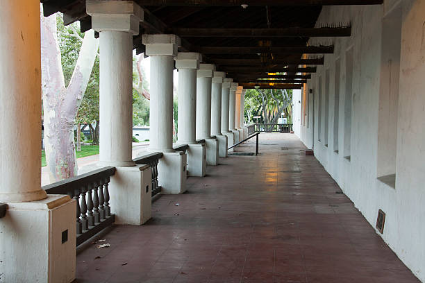 istock Mission of San Luis Obispo CA: Interior Arcade with columns 182849328