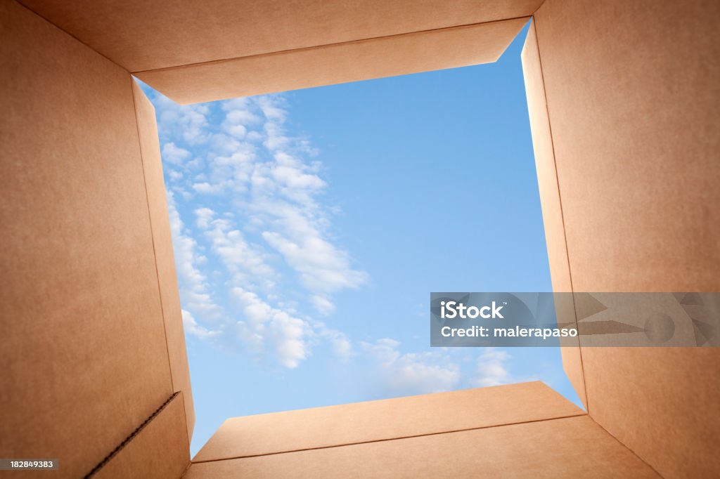 Cardboard box View from inside a cardboard box. Similar photographs from my portfolio: Cardboard Box Stock Photo