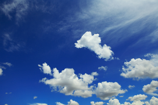 Blue sky with clouds. Taken with Canon 5D Mark II and 24-105 EF lens.SEE MORE OF MY HIGH-RESOLUTION SKY PHOTOS: