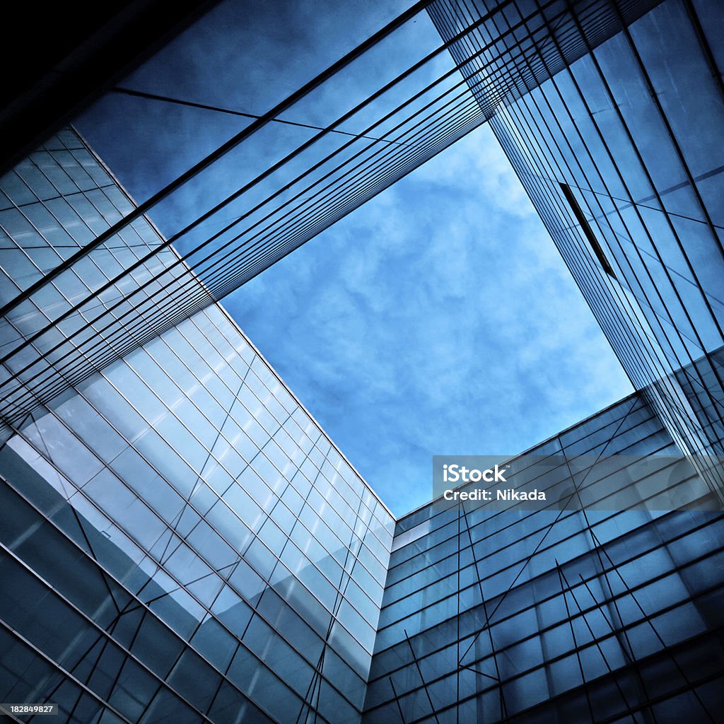 Arquitectura moderna de vidrio - Foto de stock de Cuadrado - Composición libre de derechos