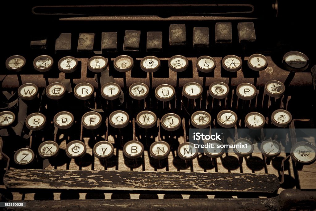 Zabytkowe maszyny do pisania - Zbiór zdjęć royalty-free (Alfabet)