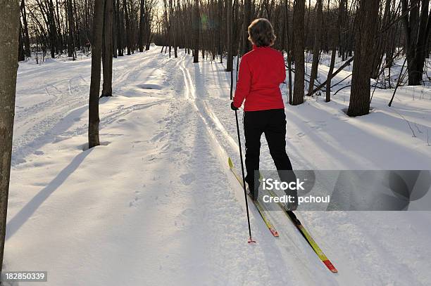 Donna Sci Di Fondo Inverno Neve Sport - Fotografie stock e altre immagini di Abbigliamento da sci - Abbigliamento da sci, Adulto, Adulto di mezza età