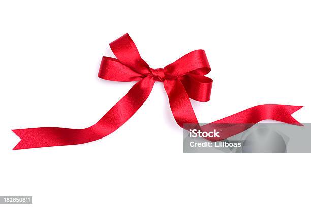 Red Satin Ribbon With Bow Stock Photo - Download Image Now - Ribbon - Sewing  Item, Tied Bow, Red - iStock