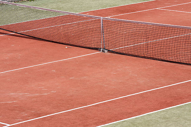 quadra de tênis - tennis baseline fun sports and fitness - fotografias e filmes do acervo