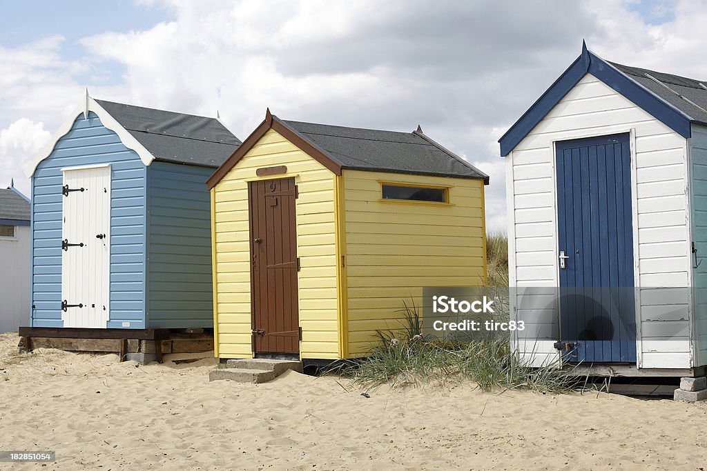 Généralement l'anglais cabanes de plage - Photo de Angleterre libre de droits