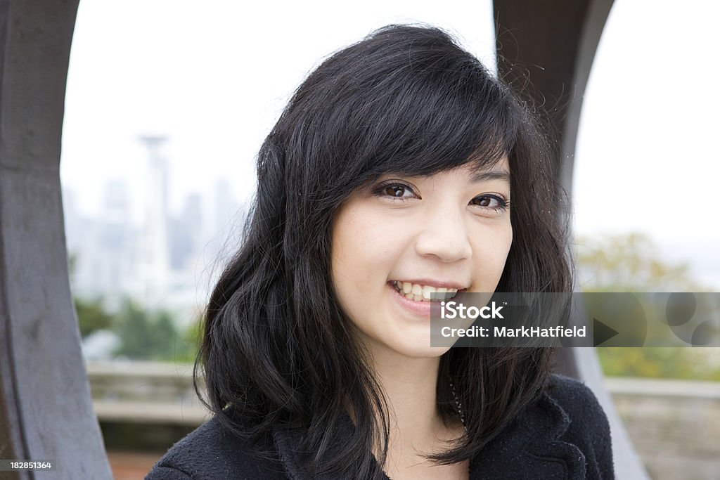Retrato de turista en Seattle - Foto de stock de Adolescente libre de derechos