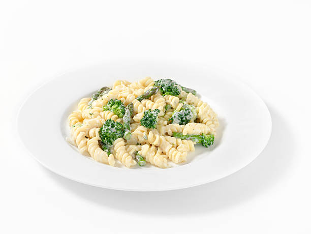 istock Gemelli Pasta in a Cream Sauce with Broccoli & Asparagus 182851644