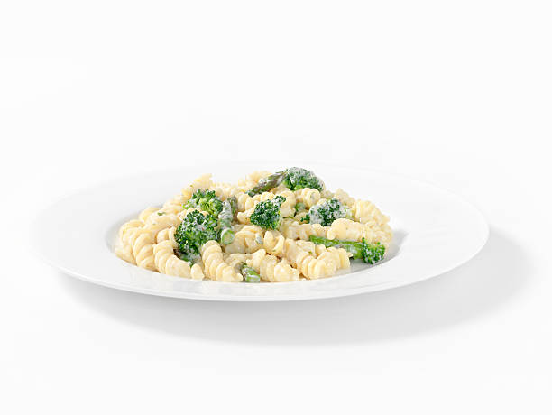 istock Gemelli Pasta in a Cream Sauce with Broccoli & Asparagus 182851646