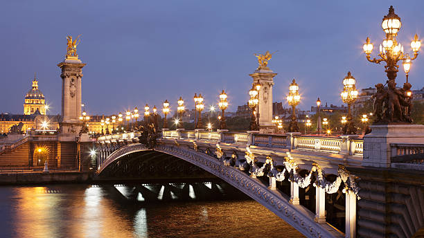 istock Pont Alexandre III and Les Invalides at night 182851710