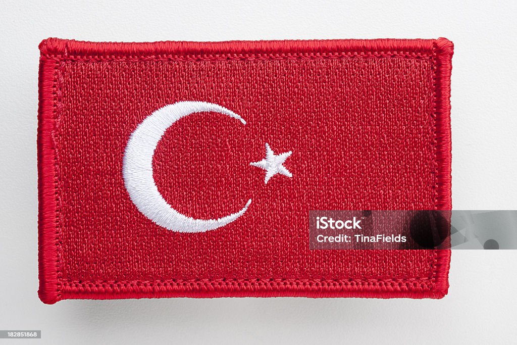 Türkei Flagge als Aufnäher. - Lizenzfrei Textilien Stock-Foto