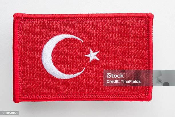 Türkei Flagge Als Aufnäher Stockfoto und mehr Bilder von Textilien - Textilien, Flicken, Etikett