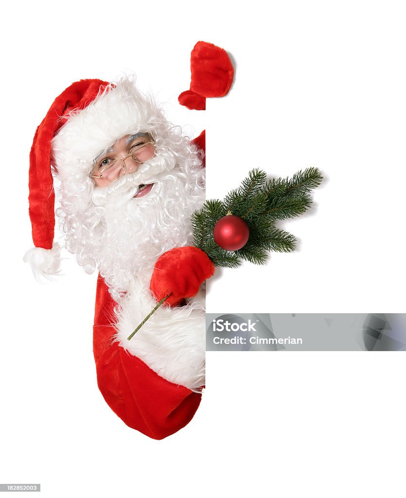 Panneau vierge de Santa (sur fond blanc - Photo de Adulte libre de droits