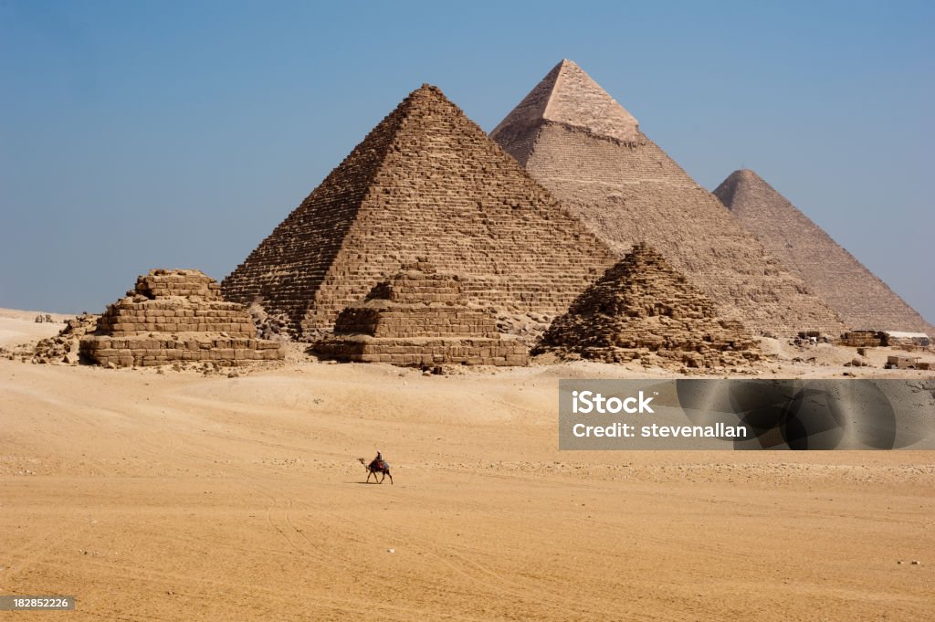Pyramiden von Gizeh - Lizenzfrei Antike Kultur Stock-Foto