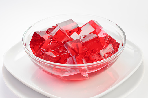 Red jelly with cherry flavor