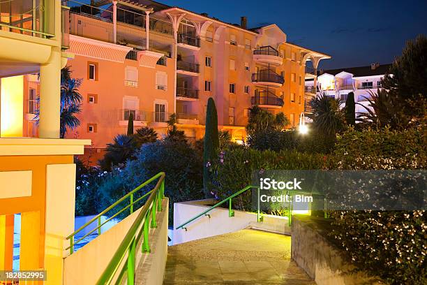Modern Apartment Complex At Night Stock Photo - Download Image Now - Apartment, Architectural Feature, Architecture