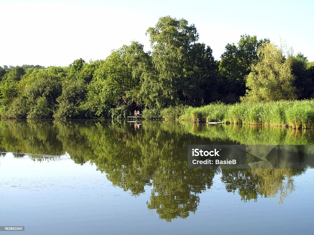 Spiegelbild der Bäume in einem Teich - Lizenzfrei Deutschland Stock-Foto