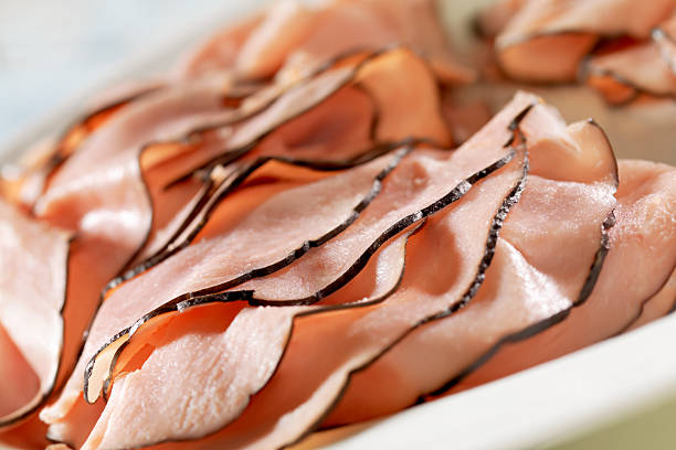 Black Forest Ham Black Forest Ham -Photographed on Hasselblad H3D2-39mb Camera cold cuts meat photos stock pictures, royalty-free photos & images