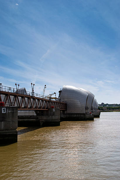 テムズバリアー,london - thames river thames barrier london england boundary ストックフォトと画像