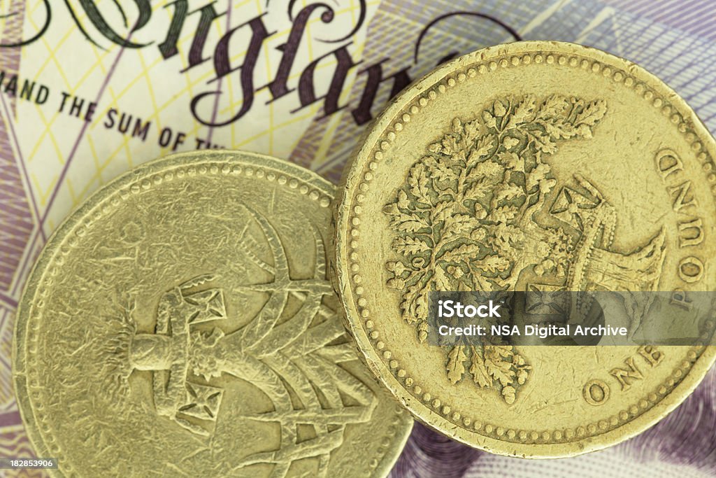 영국 파운드 동전 대한 참고 (고해상도 이미지 - 로열티 프리 1 파운드 동전 스톡 사진
