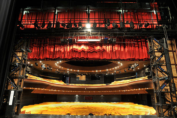 teatro bastidores - ropes backstage theater imagens e fotografias de stock