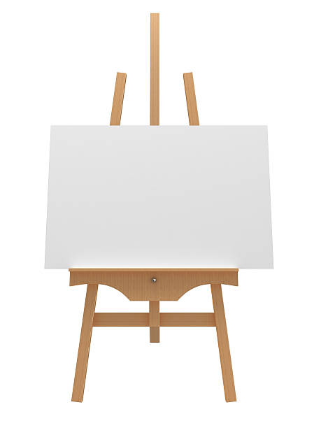 Wooden Easel Wooden Easel easel stock pictures, royalty-free photos & images