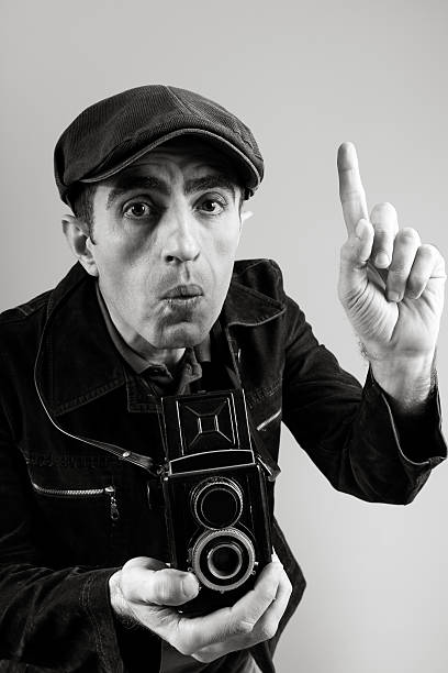istock Old Fashioned photographer ready to shoot 182855084