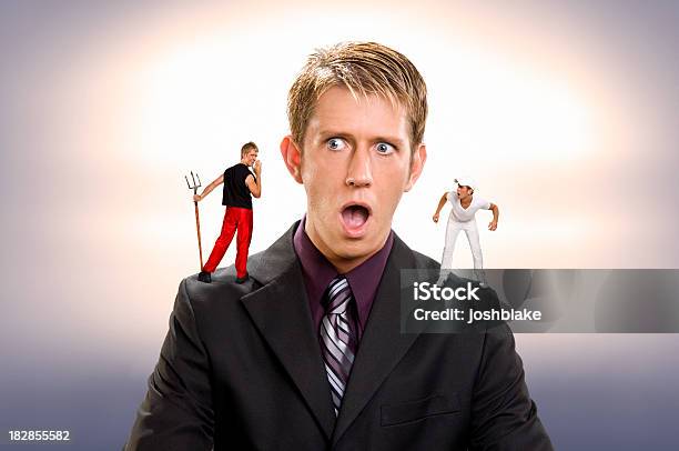 Listening To Evil Stock Photo - Download Image Now - Devil, Listening, Whispering