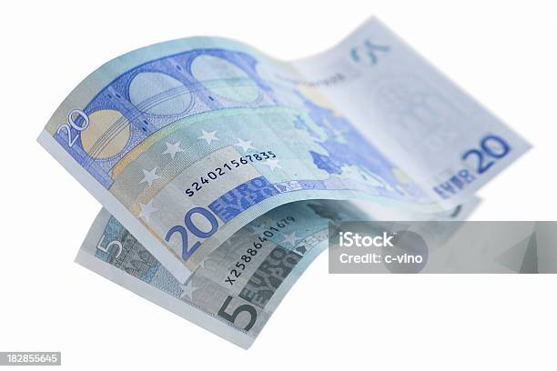 Twenty And Five Euro Banknote Stock Photo - Download Image Now - Abundance, Arch - Architectural Feature, Banking