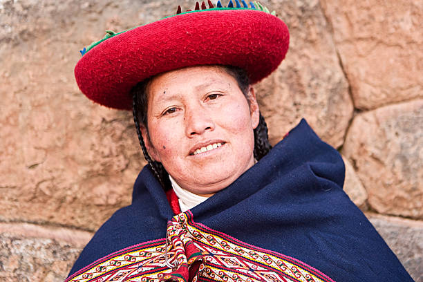 istock Peruvian woman spinning wool, The Sacred Valley, Chinchero 182855718