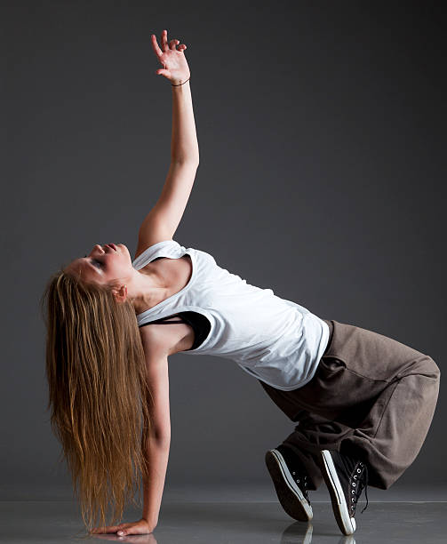 istock Teenage girl dancing 182855982