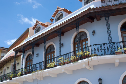 Balcony of a Spanish style home in panama