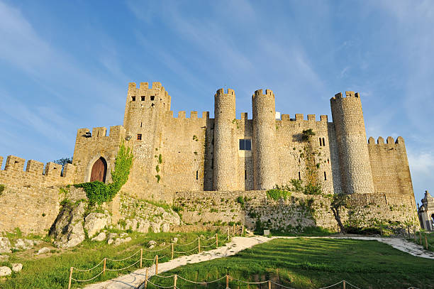 Castle of Óbidos,Portugal Medieval castle perched on a hill in Óbidos,Portugal. obidos photos stock pictures, royalty-free photos & images