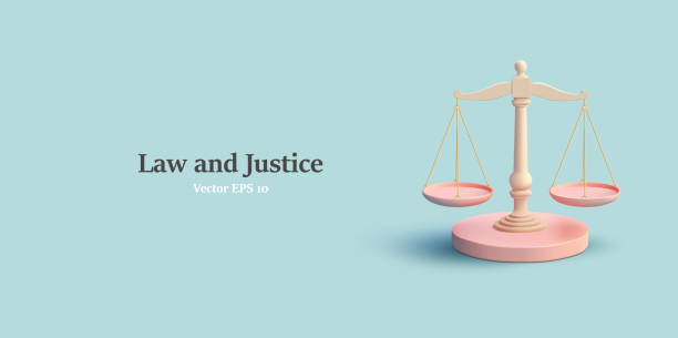 istock Justice scales law equality render illustration, balance measure symbol isolated icon realistic icon design 3d vector illustration 1828561488