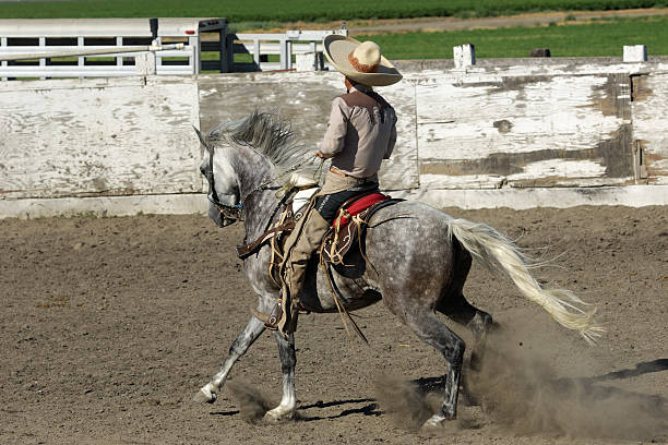 istock Mexican Cowboy in Rural Rodeo Arena 182857024