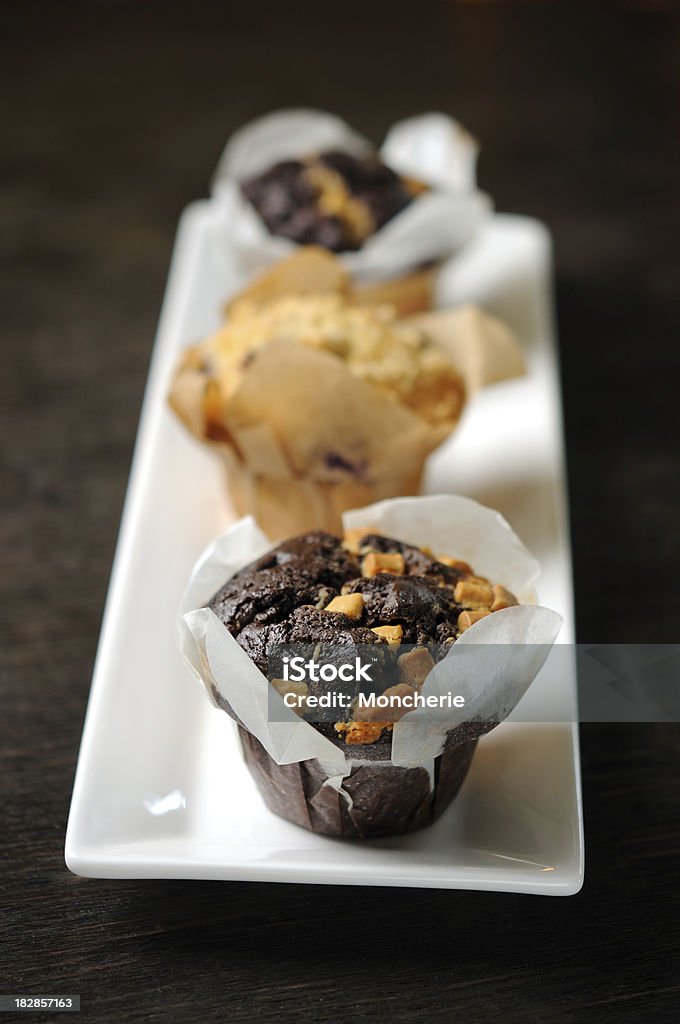 Chocolate-Muffins de Mirtilo - Royalty-free Alimentação Saudável Foto de stock