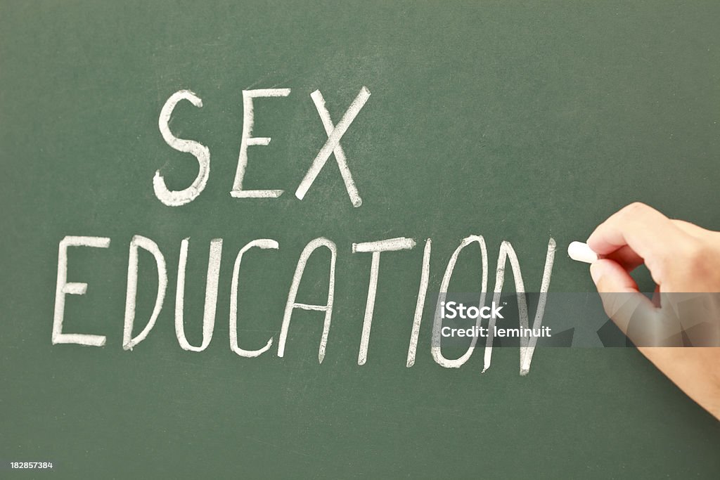 Sex education Hand writing sex education on a green blackboard with a chalk. This is an exclusive image and it can only be found in iStockphoto. Sex Education Stock Photo