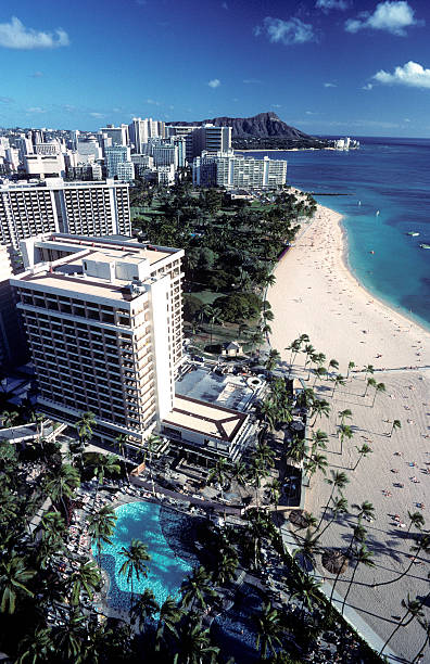 istock USA Hawaii O'ahu, Waikiki and Diamond Head. 182857517