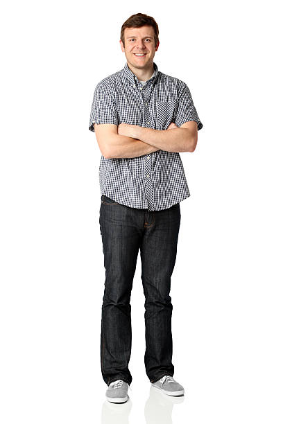 Casual male with arms folded Casual male with arms foldedhttp://www.twodozendesign.info/i/1.png tall person stock pictures, royalty-free photos & images