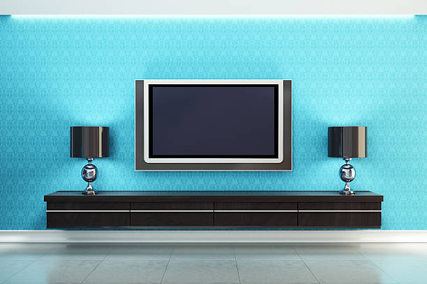 istock Living room with LCD TV 182857667
