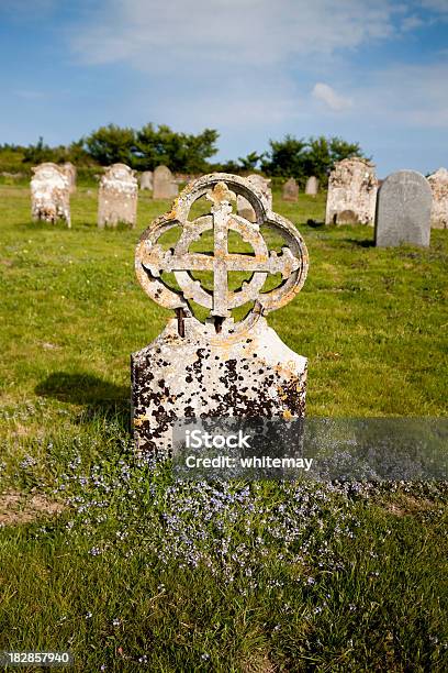 Gravestone Decaying Z Dzikich Kwiatów - zdjęcia stockowe i więcej obrazów Anglia - Anglia, Bez ludzi, Chrześcijaństwo