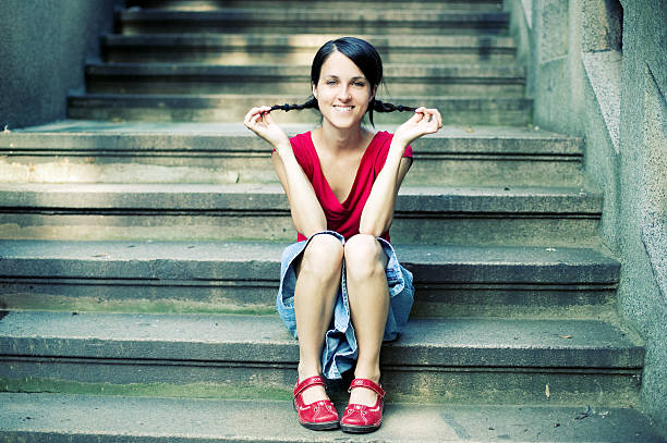 istock Young girl outside 182857977
