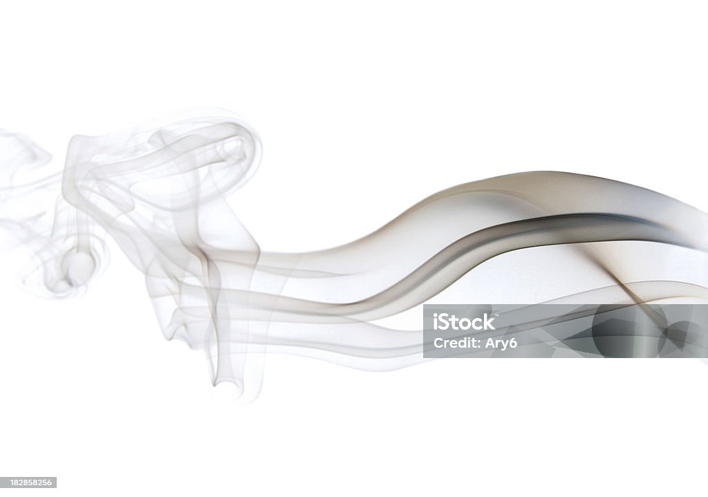 Astratto modello di fumo su sfondo bianco - Foto stock royalty-free di Arte